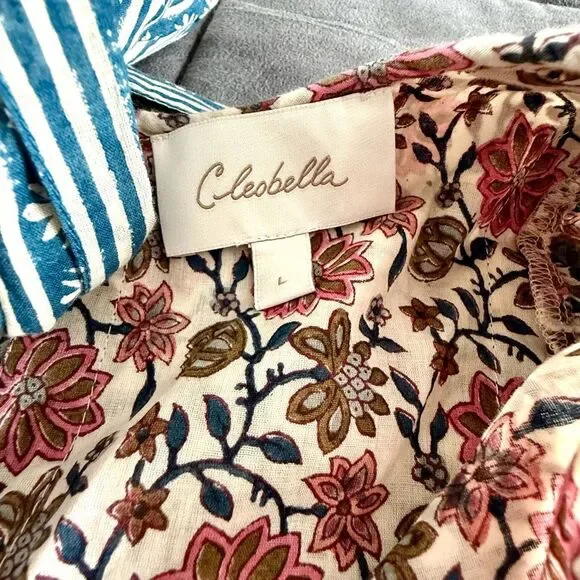 Cleobella Women’s Bohemian Magdalena Sunset Mini Dress With Tie Belt Size Large - Picture 3 of 9